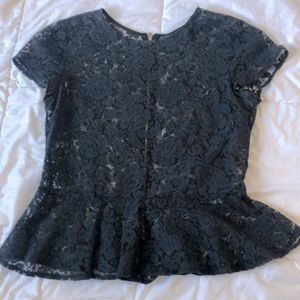 Top Shop lace peplum top